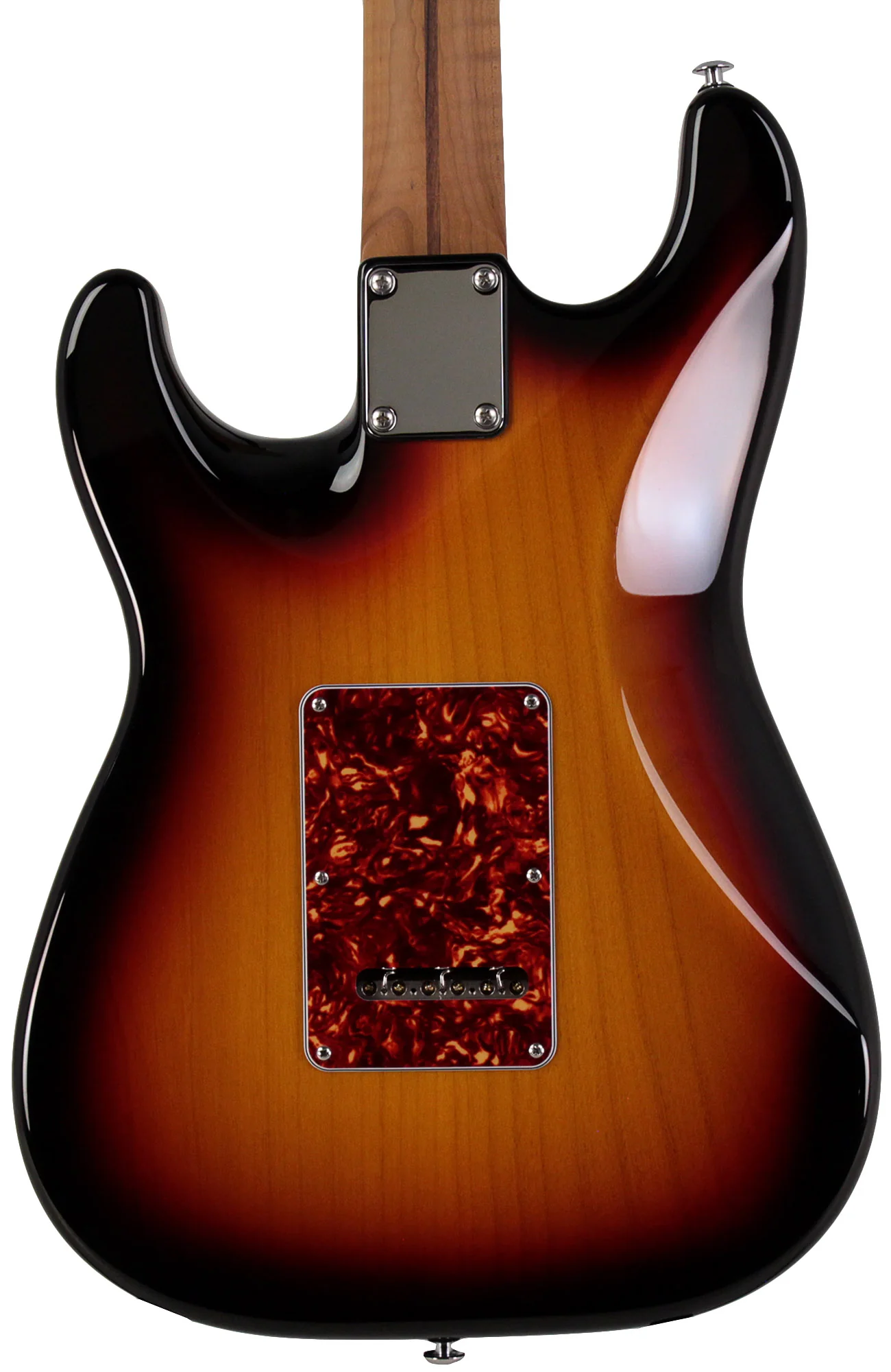 Suhr Select Classic S Guitar, Roasted Flamed Neck, 3-Tone Burst, Maple - Image 6