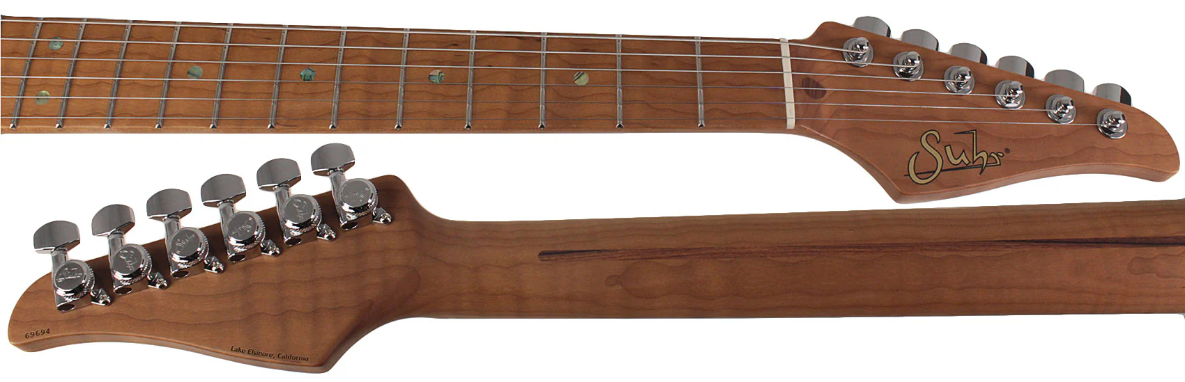 Suhr Select Classic S Guitar, Roasted Flamed Neck, 3-Tone Burst, Maple - Image 7