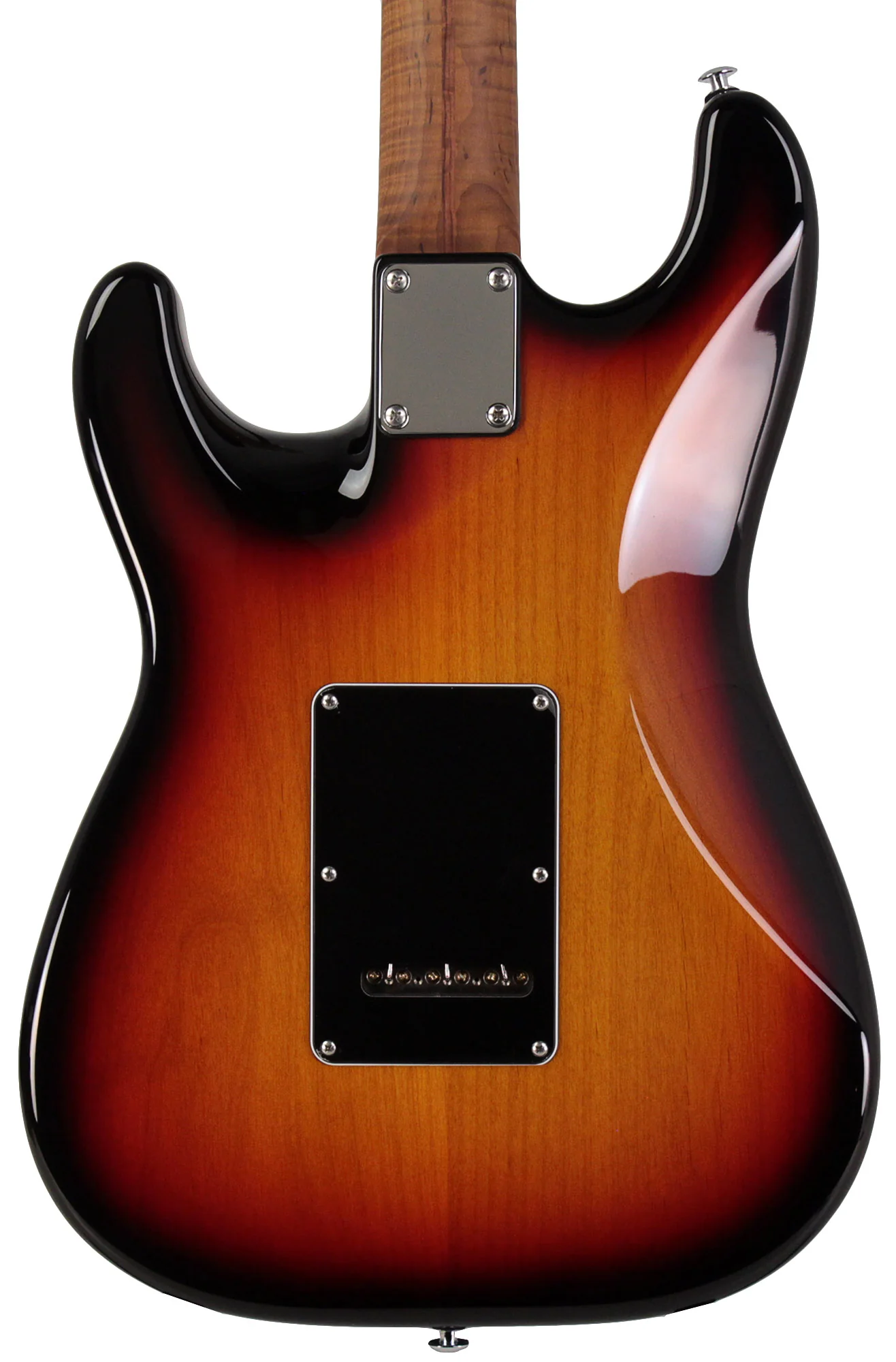 Suhr Select Classic S Guitar, Roasted Flamed Neck, 3-Tone Burst, Maple - Image 7