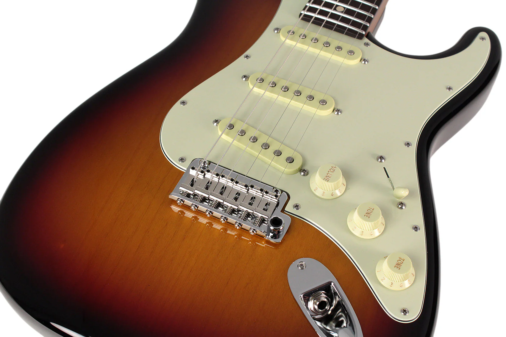 Suhr Select Classic S Guitar, Roasted Flamed Neck, 3-Tone Burst, Rosewood - Image 3