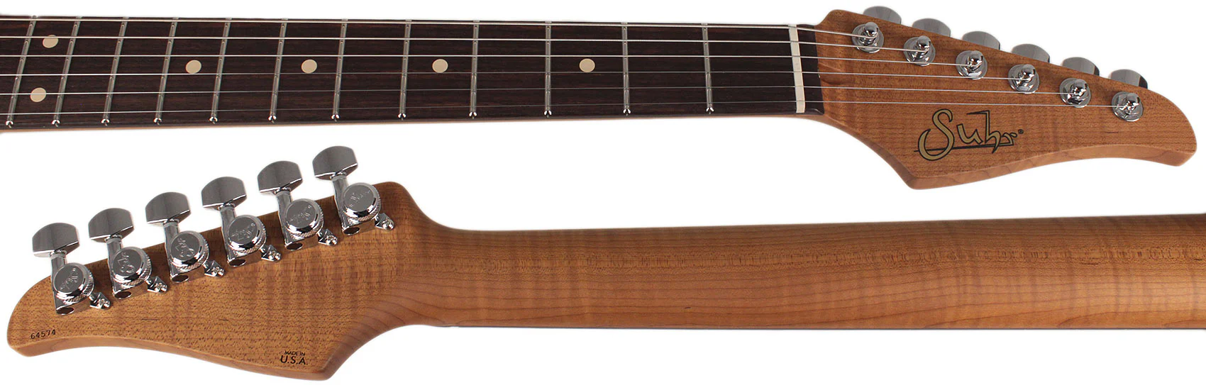 Suhr Select Classic S Guitar, Roasted Flamed Neck, 3-Tone Burst, Rosewood - Image 8