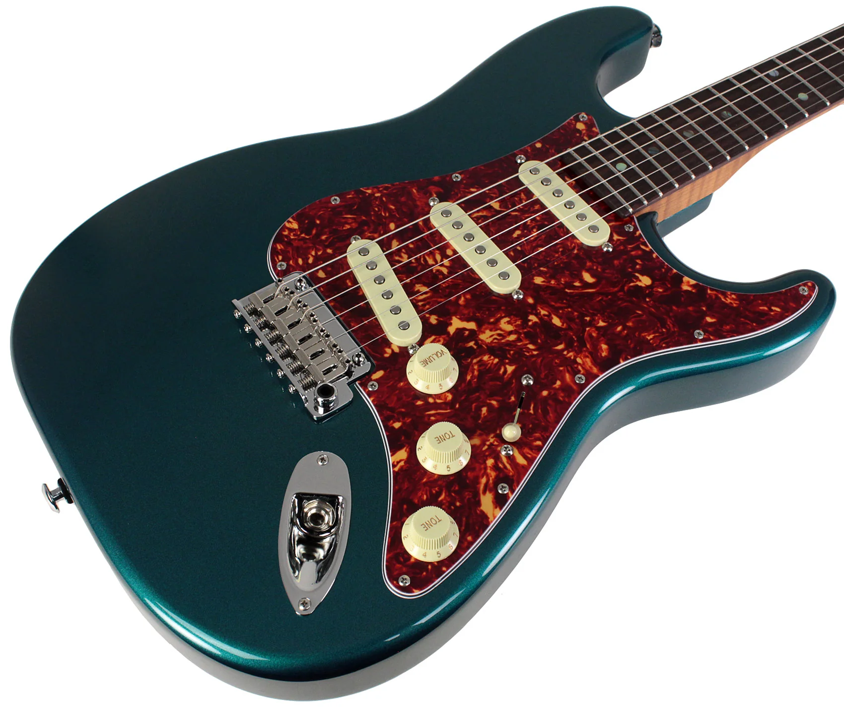 Suhr Select Classic S Guitar, Roasted Flamed Neck, Ocean Turquoise, Rosewood - Image 2
