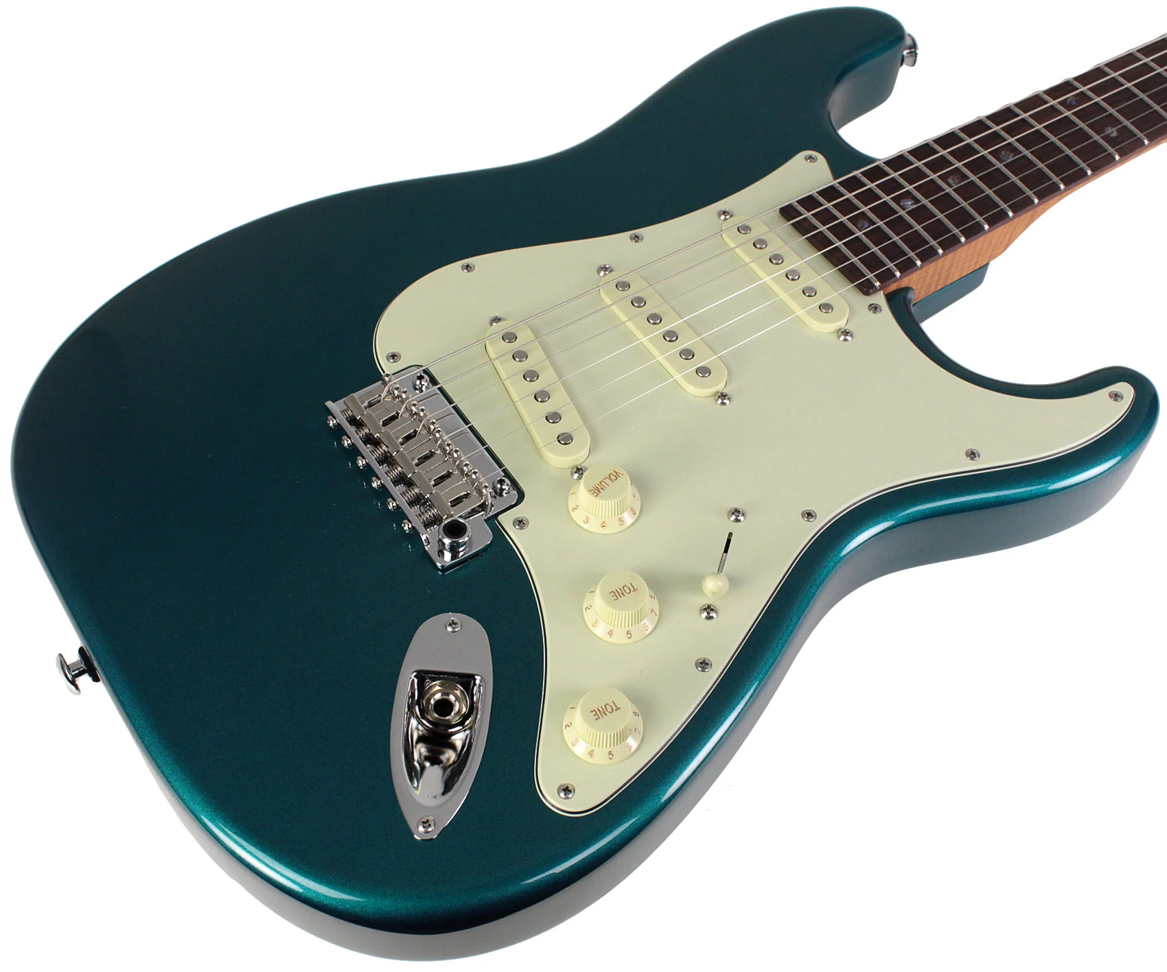 Suhr Select Classic S Guitar, Roasted Flamed Neck, Ocean Turquoise, Rosewood - Image 2