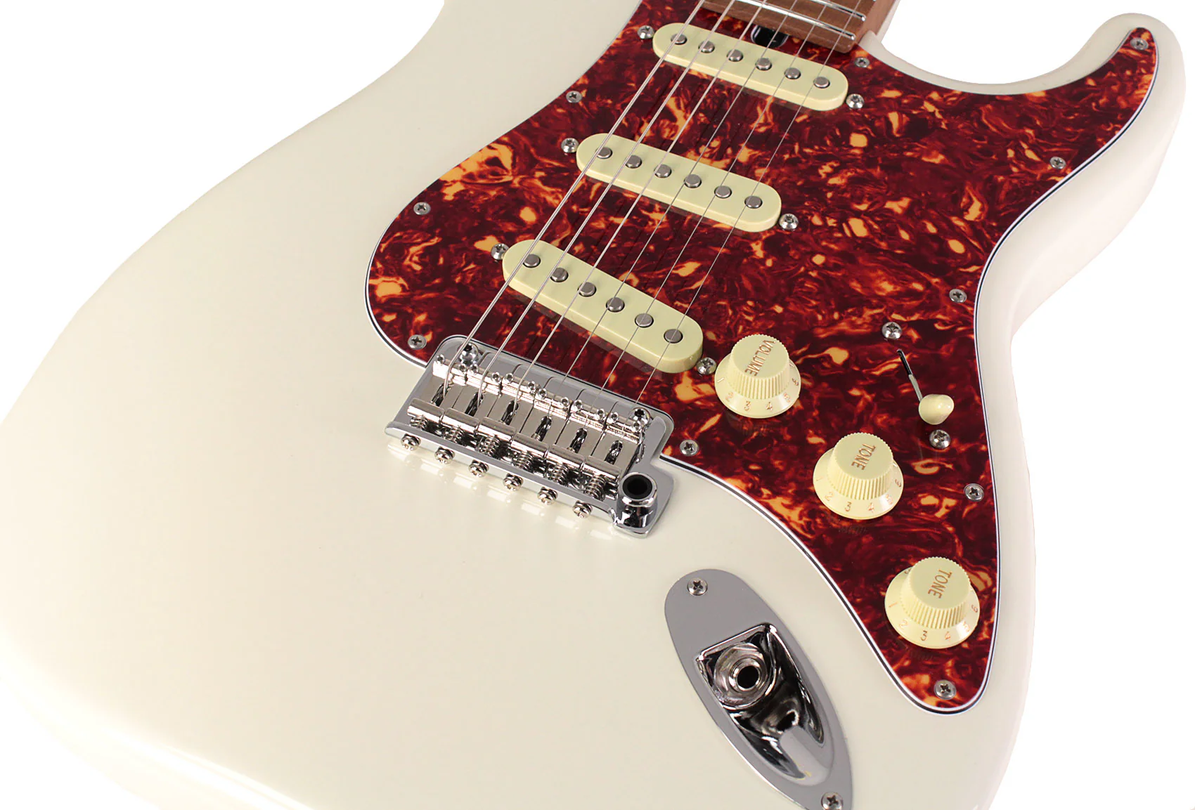 Suhr Select Classic S Guitar, Roasted Flamed Neck, Olympic White, Maple - Image 3
