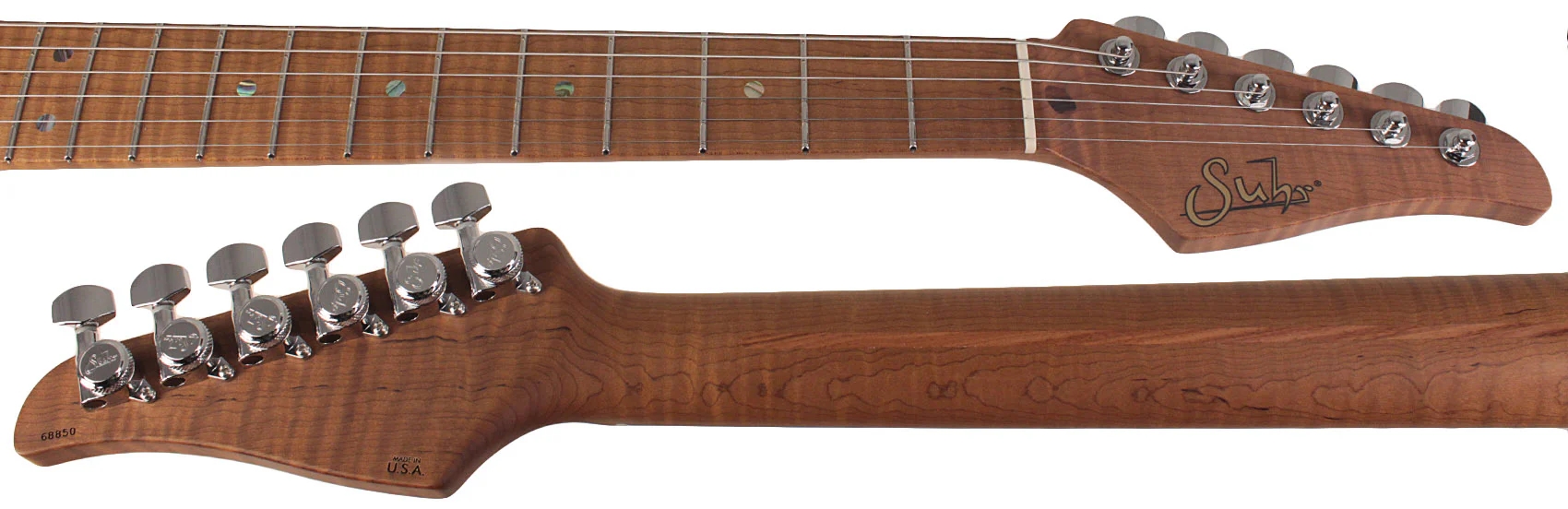 Suhr Select Classic S Guitar, Roasted Flamed Neck, Olympic White, Maple - Image 7