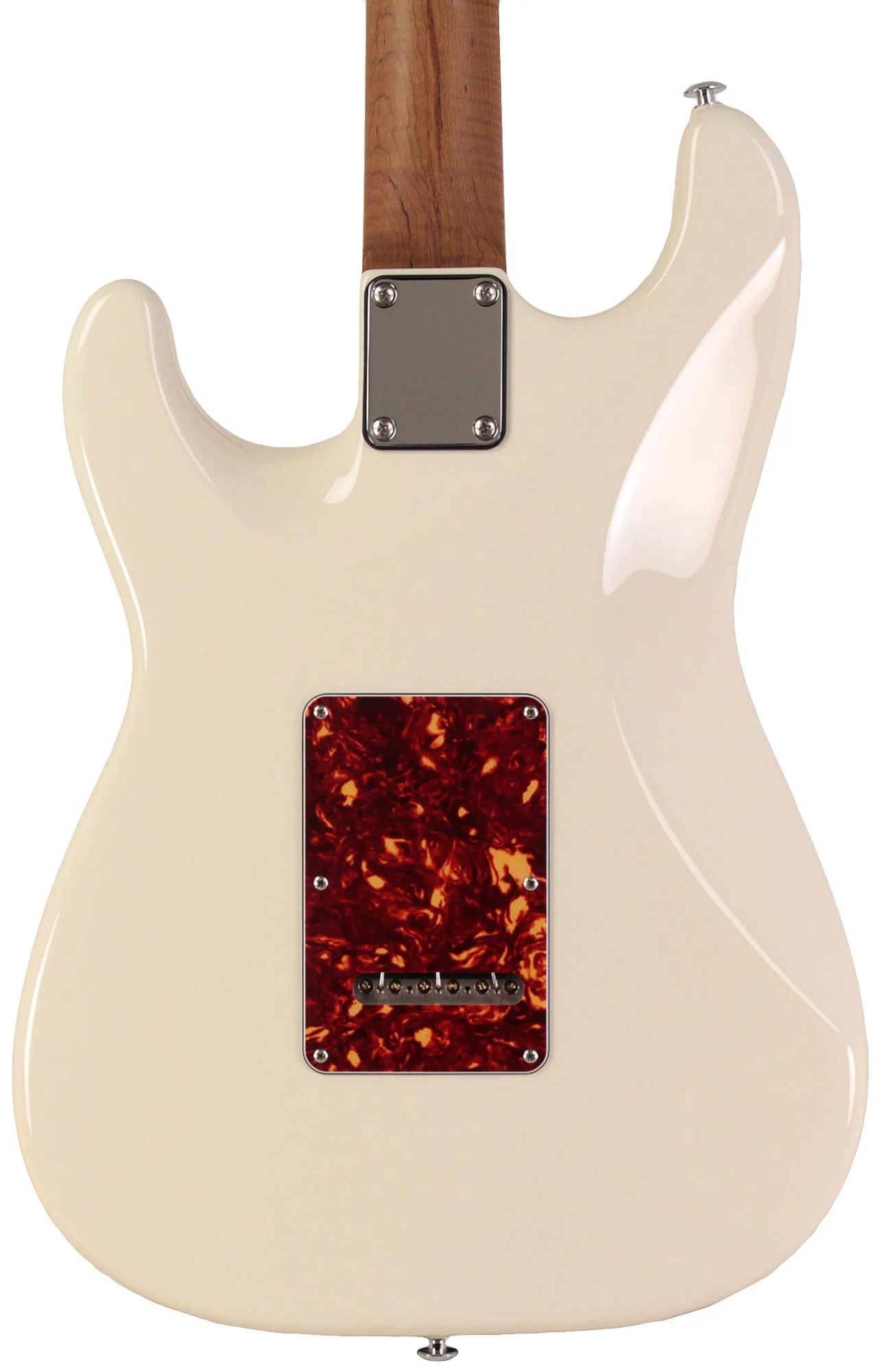 Suhr Select Classic S Guitar, Roasted Flamed Neck, Olympic White, Maple - Image 9