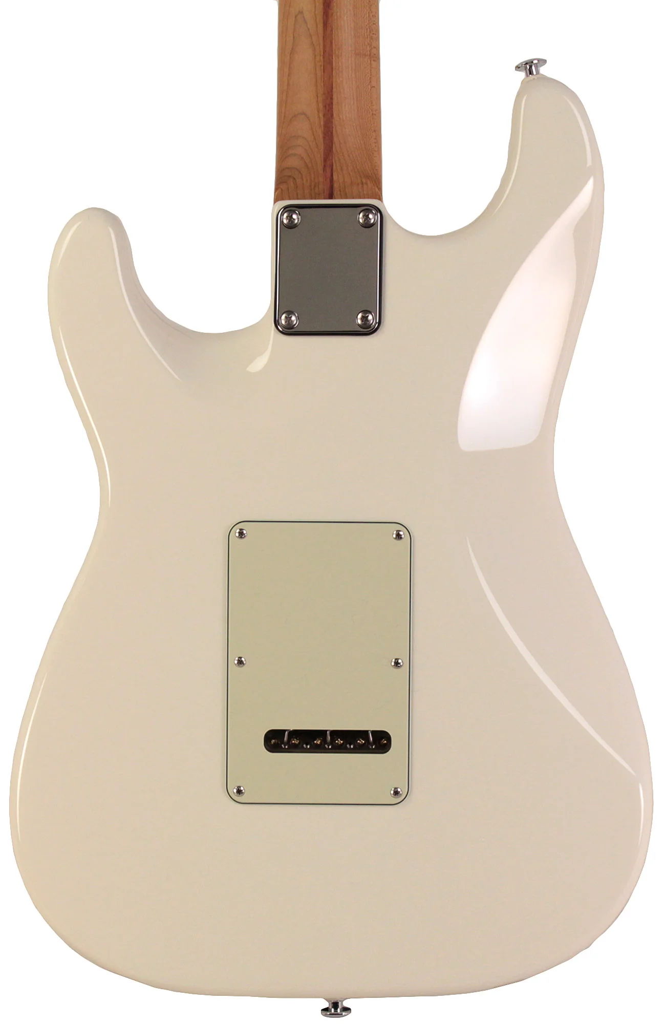 Suhr Select Classic S Guitar, Roasted Flamed Neck, Olympic White, Maple - Image 7