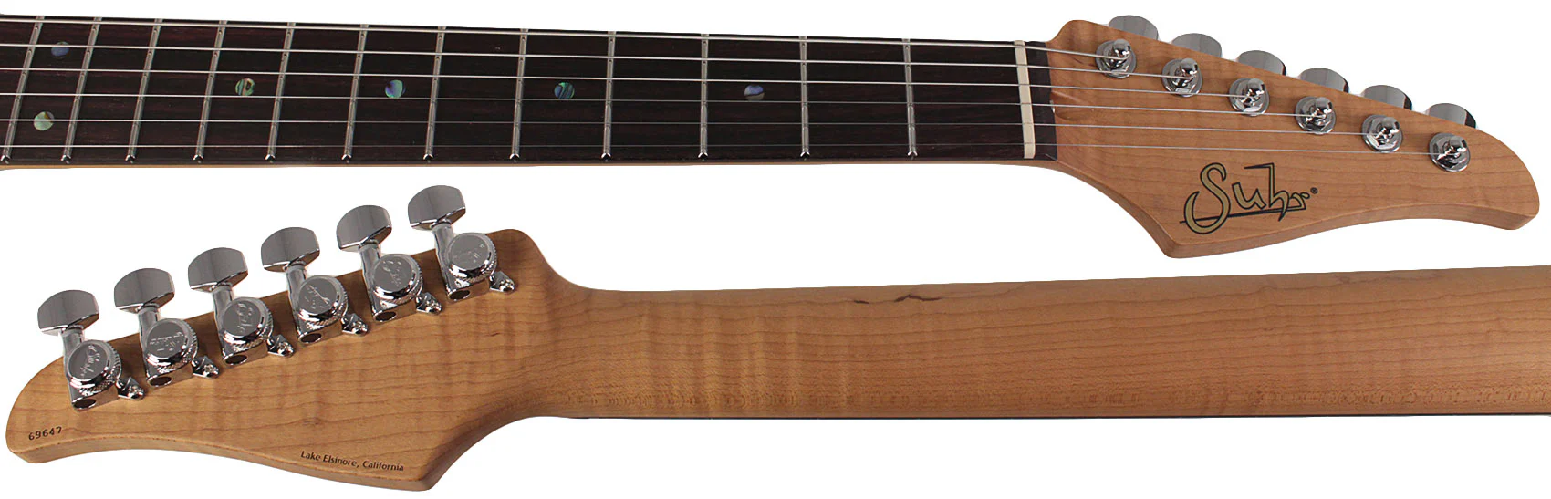 Suhr Select Classic S Guitar, Roasted Flamed Neck, Olympic White, Rosewood - Image 8