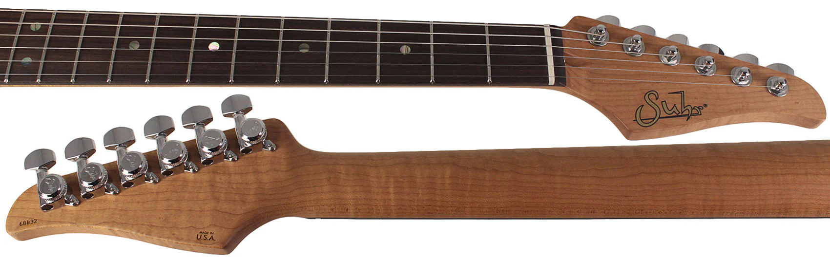 Suhr Select Classic S Guitar, Roasted Flamed Neck, Olympic White, Rosewood - Image 8