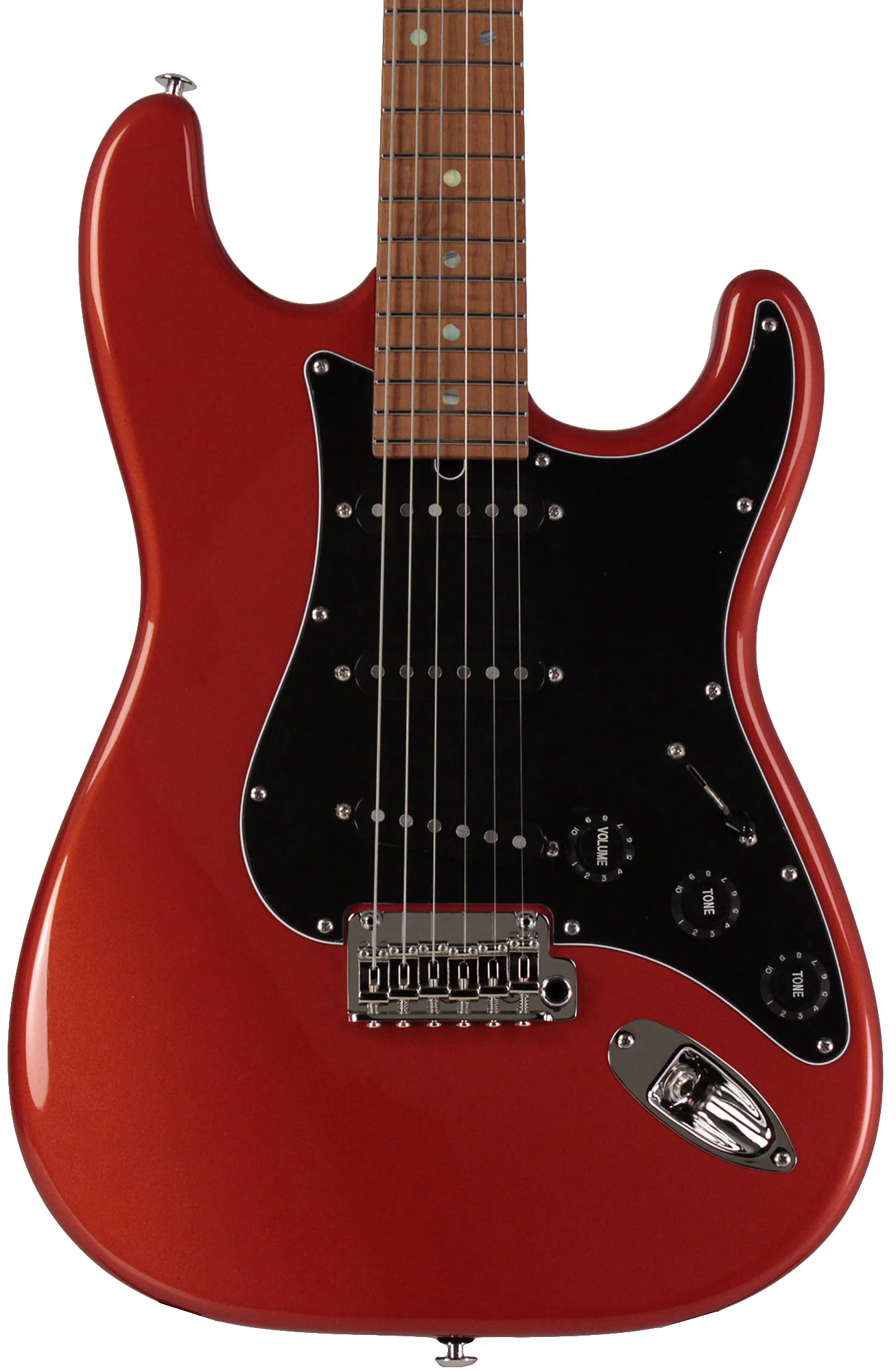 Suhr Select Classic S Guitar, Roasted Flamed Neck, Orange Crush Metallic, Maple - Image 6