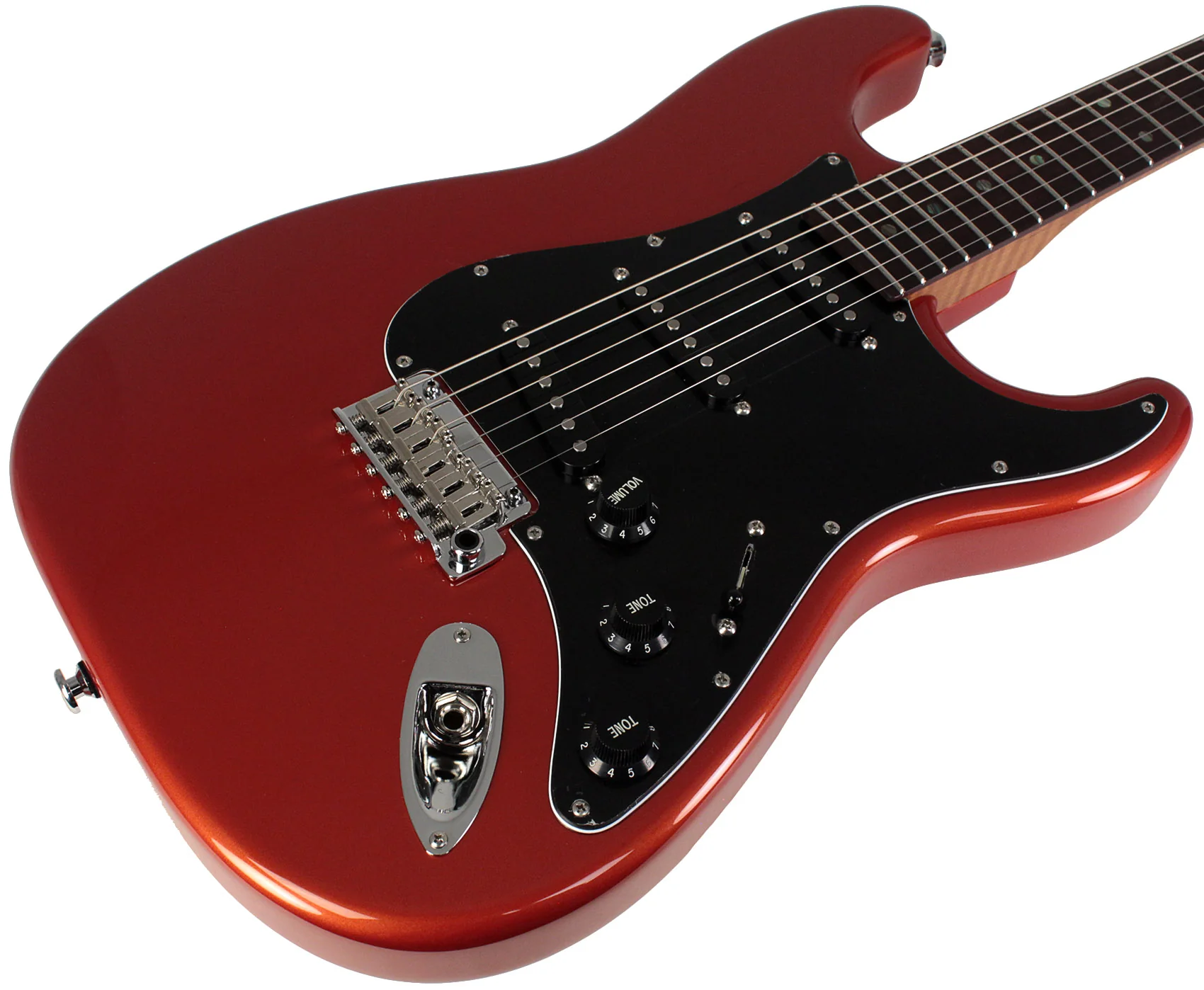 Suhr Select Classic S Guitar, Roasted Flamed Neck, Orange Crush Metallic, Rosewood - Image 2