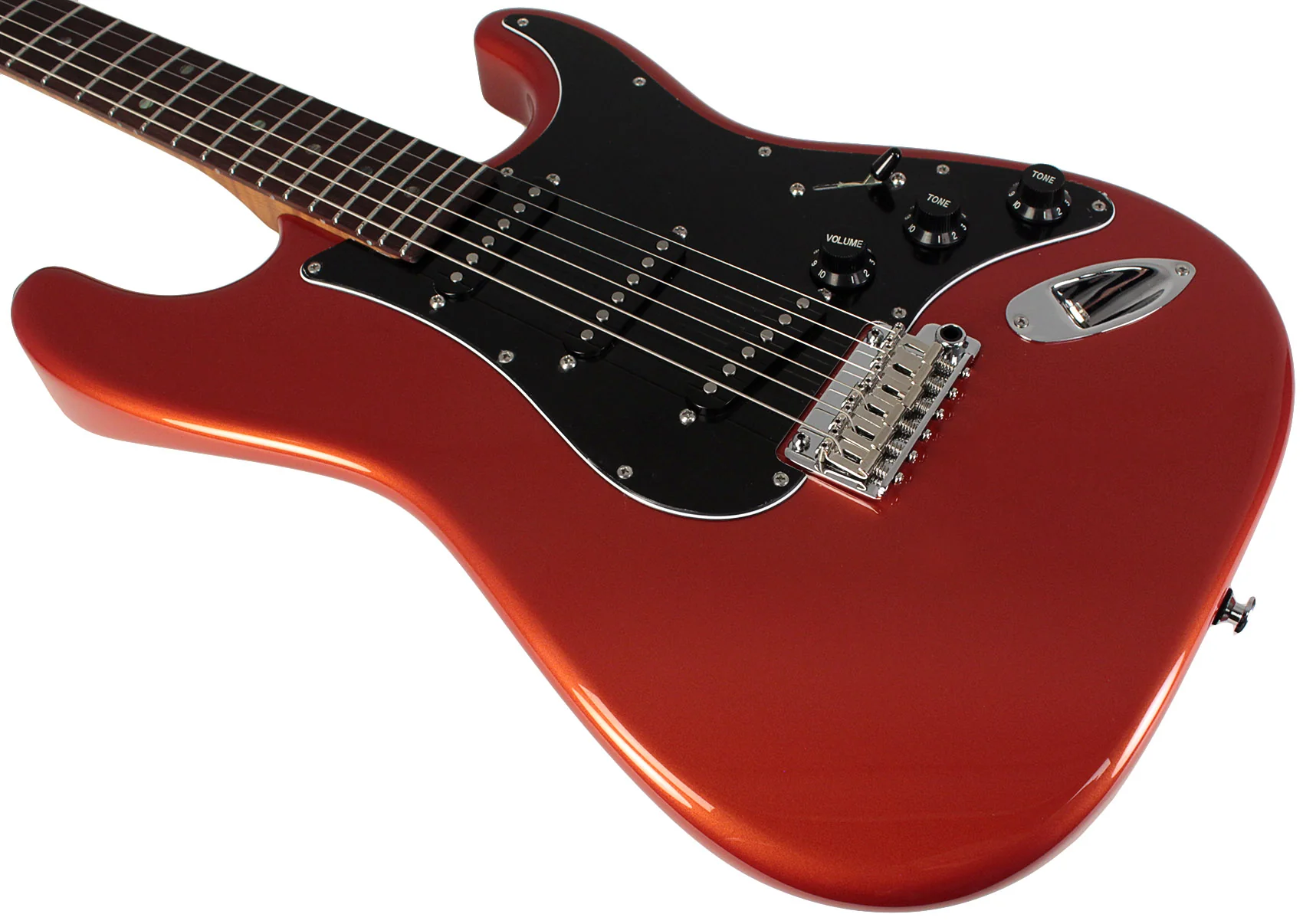 Suhr Select Classic S Guitar, Roasted Flamed Neck, Orange Crush Metallic, Rosewood - Image 4