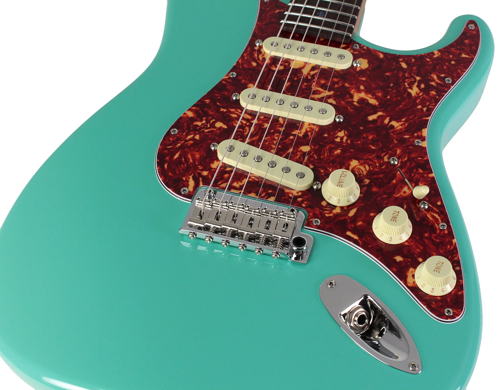 Suhr Select Classic S Guitar, Roasted Flamed Neck, Seafoam Green, Rosewood - Image 3