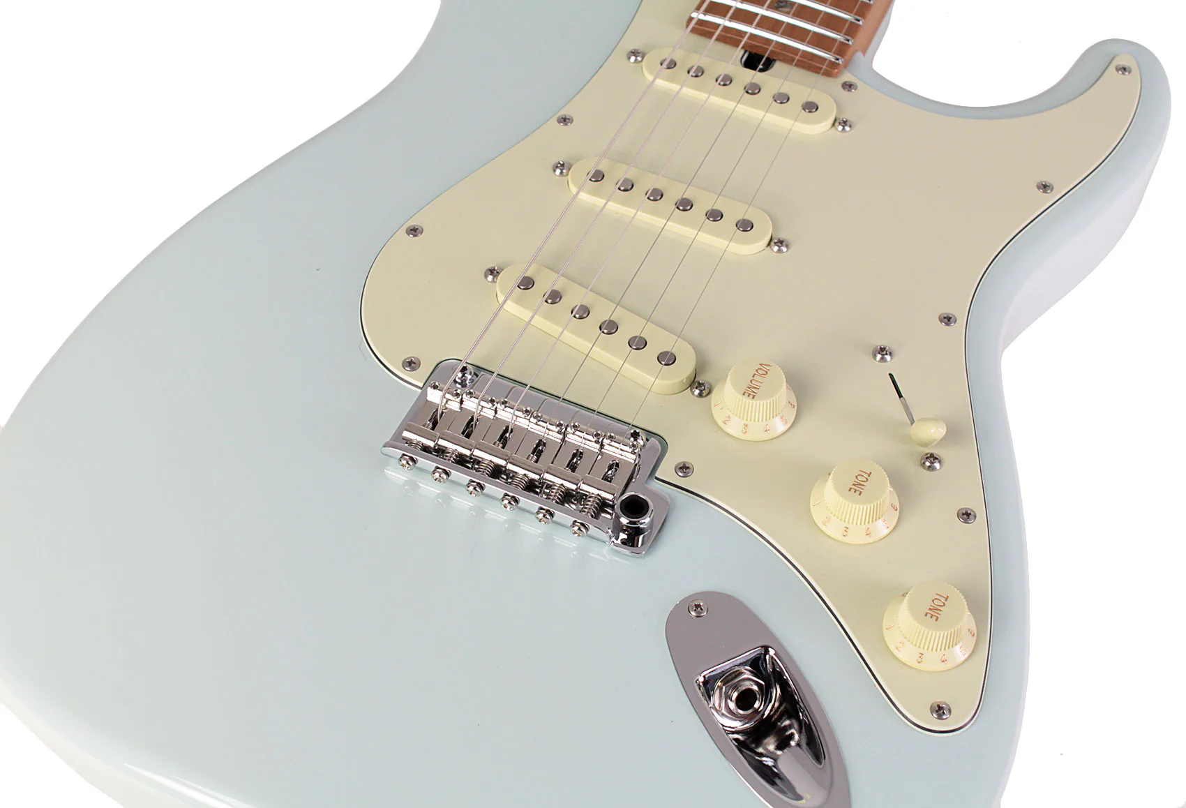Suhr Select Classic S Guitar, Roasted Flamed Neck, Sonic Blue, Maple - Image 6