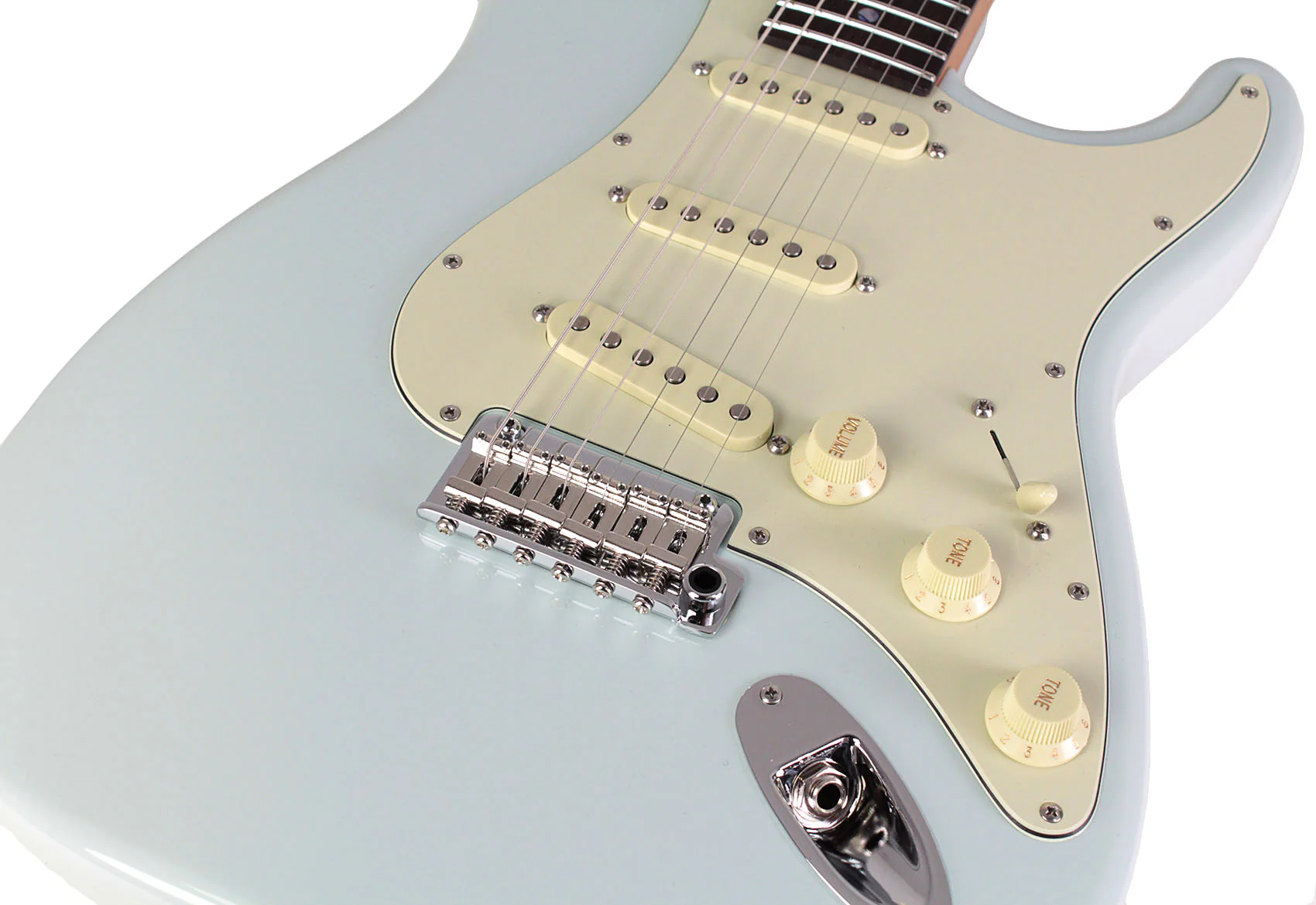 Suhr Select Classic S Guitar, Roasted Flamed Neck, Sonic Blue, Rosewood - Image 3
