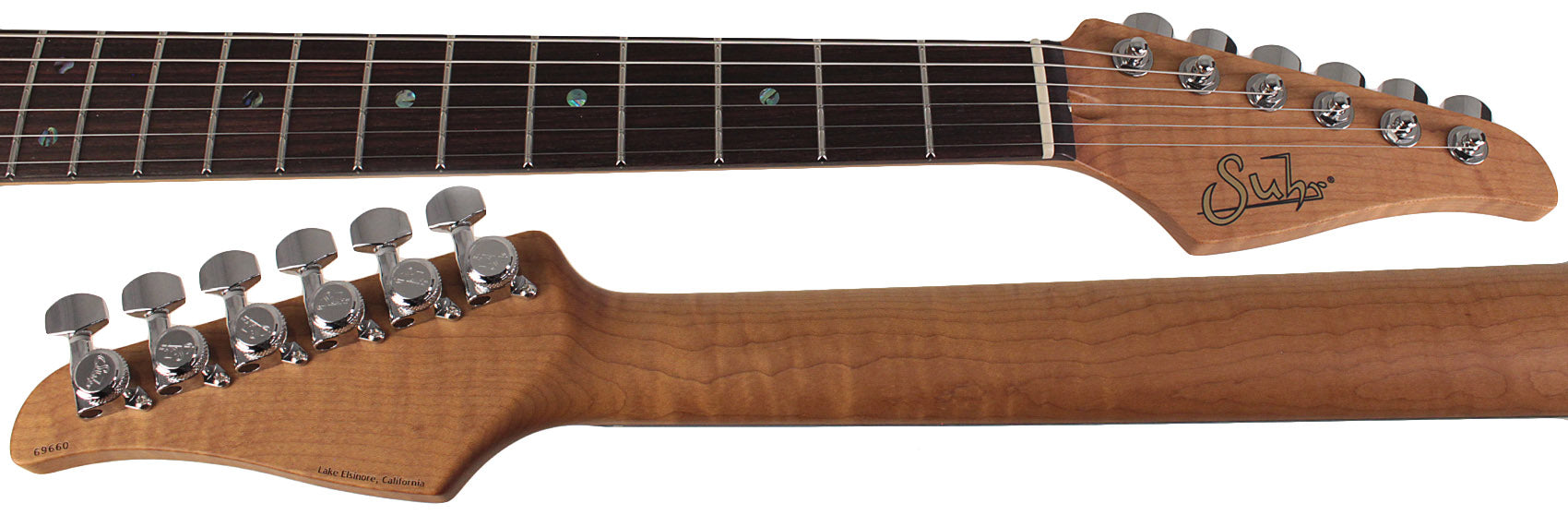 Suhr Select Classic S Guitar, Roasted Flamed Neck, Sonic Blue, Rosewood - Image 8