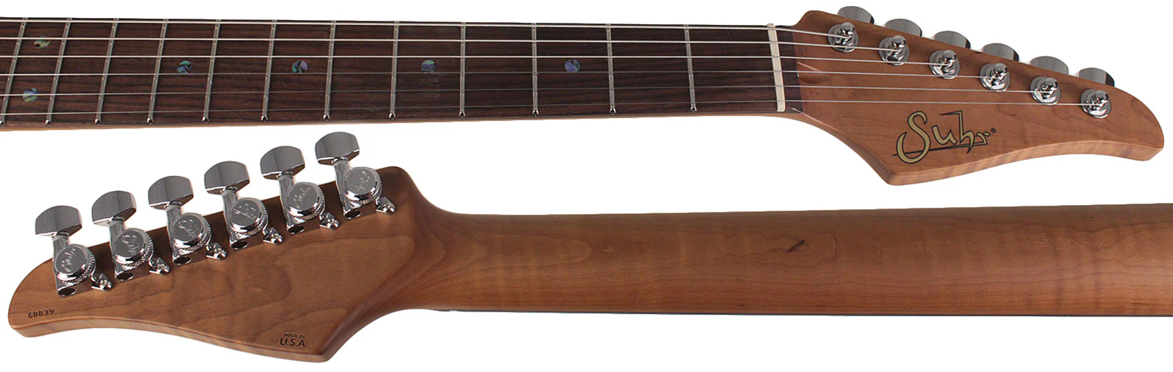 Suhr Select Classic S Guitar, Roasted Flamed Neck, Sonic Blue, Rosewood - Image 8
