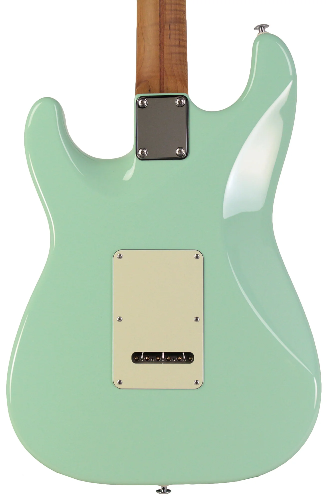 Suhr Select Classic S Guitar, Roasted Flamed Neck, Surf Green, Maple - Image 7