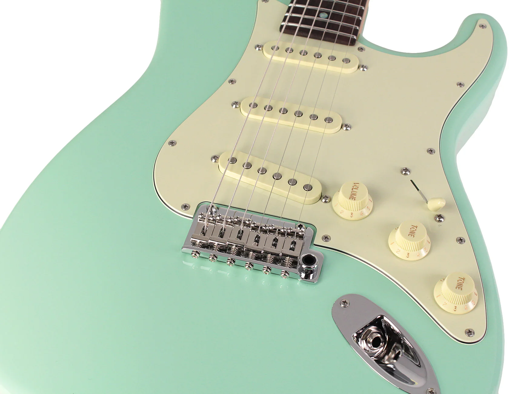 Suhr Select Classic S Guitar, Roasted Flamed Neck, Surf Green, Rosewood - Image 3
