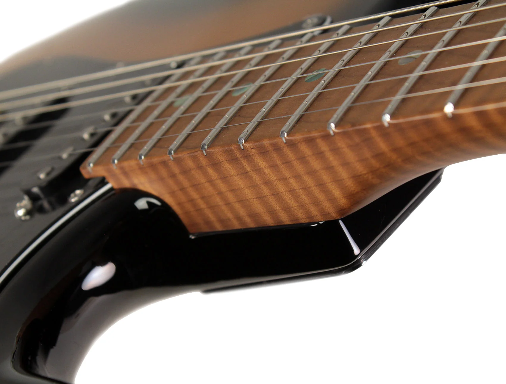 Suhr Select Classic S HSS Guitar, Roasted Flamed Neck, 2-Tone Burst, Black PG, Maple - Image 7