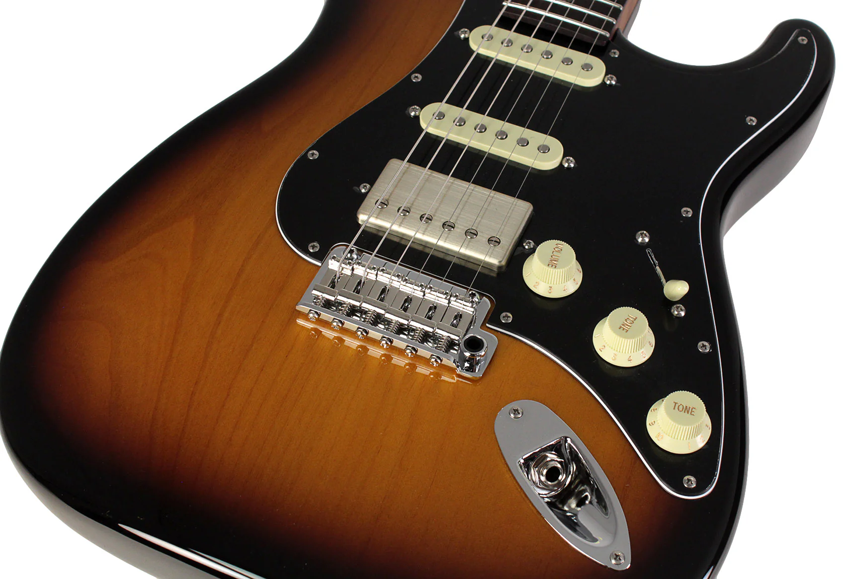 Suhr Select Classic S HSS Guitar, Roasted Flamed Neck, 2 Tone Burst, Rosewood - Image 3
