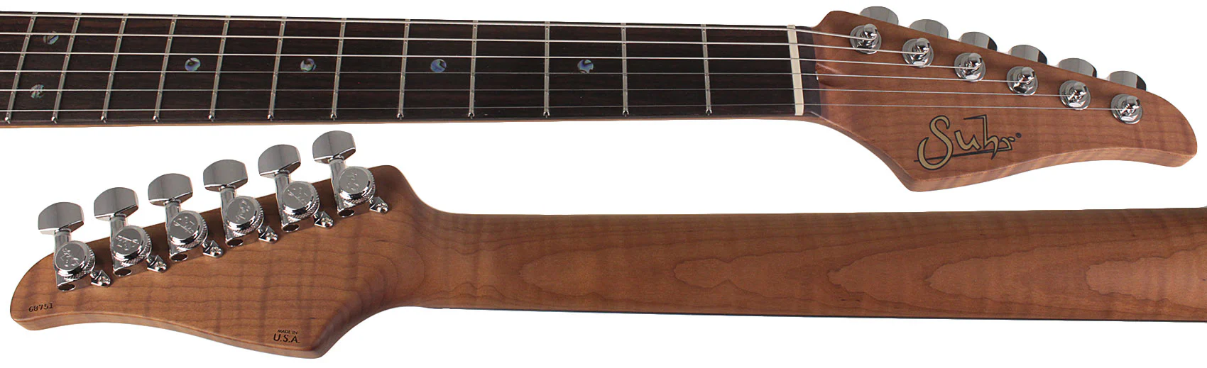 Suhr Select Classic S HSS Guitar, Roasted Flamed Neck, 2 Tone Burst, Rosewood - Image 7