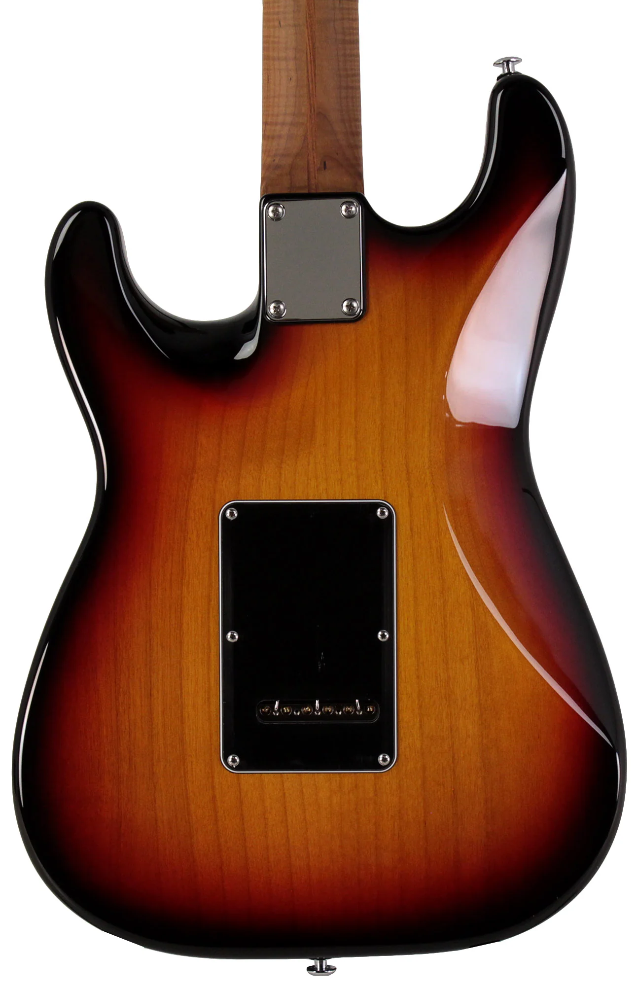 Suhr Select Classic S HSS Guitar, Roasted Flamed Neck, 3-Tone Burst, Black PG, Maple - Image 7