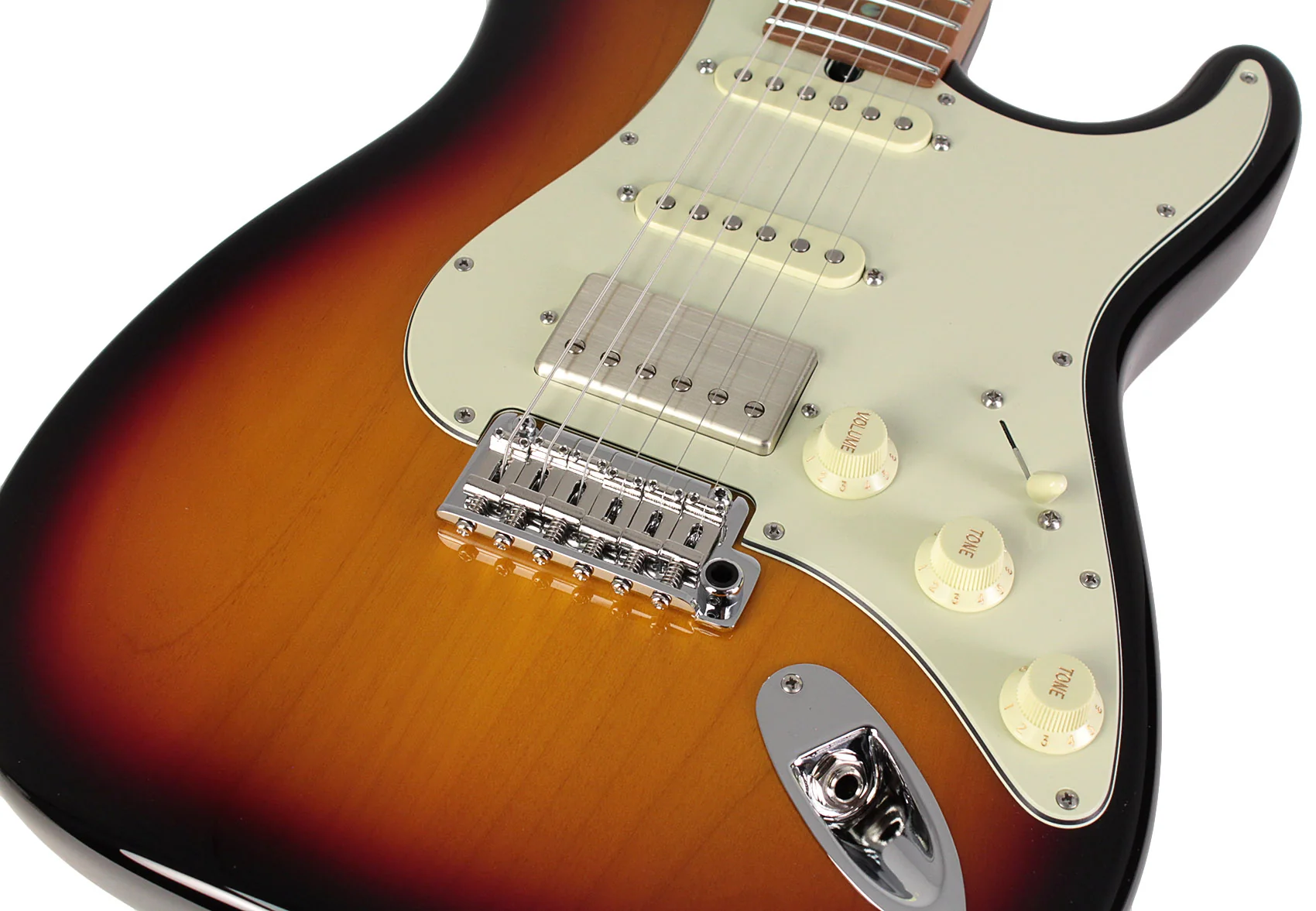 Suhr Select Classic S HSS Guitar, Roasted Flamed Neck, 3-Tone Burst, Maple - Image 3
