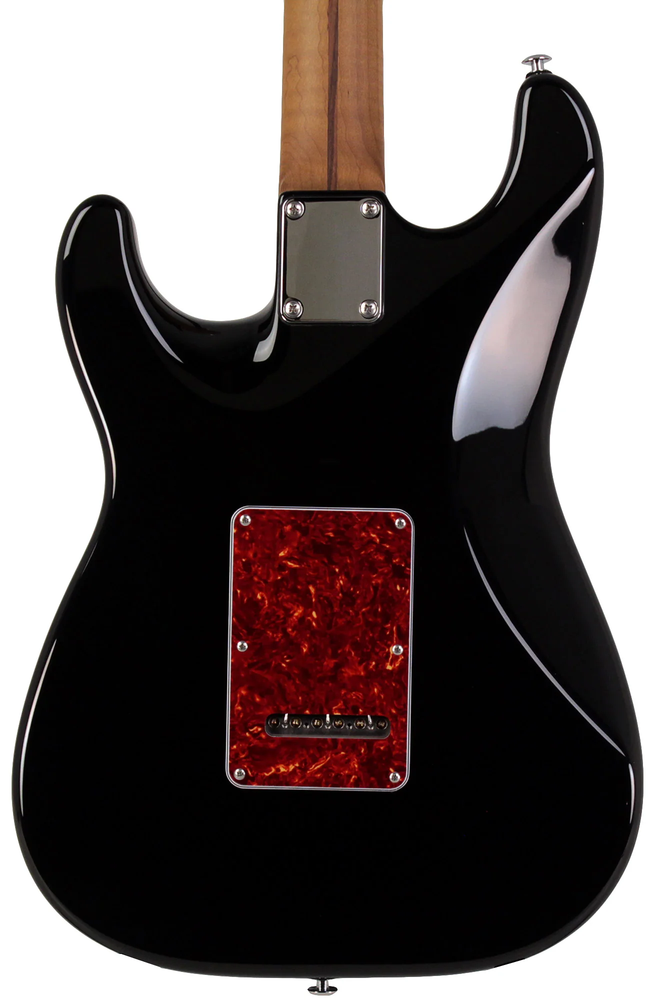 Suhr Select Classic S HSS Guitar, Roasted Flamed Neck, Black, Maple - Image 7