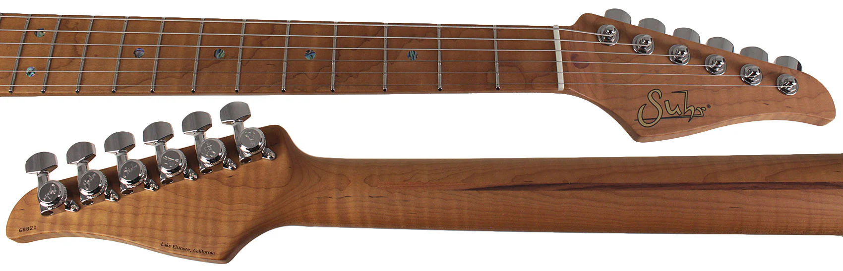 Suhr Select Classic S HSS Guitar, Roasted Flamed Neck, Ocean Turquoise, Maple - Image 8