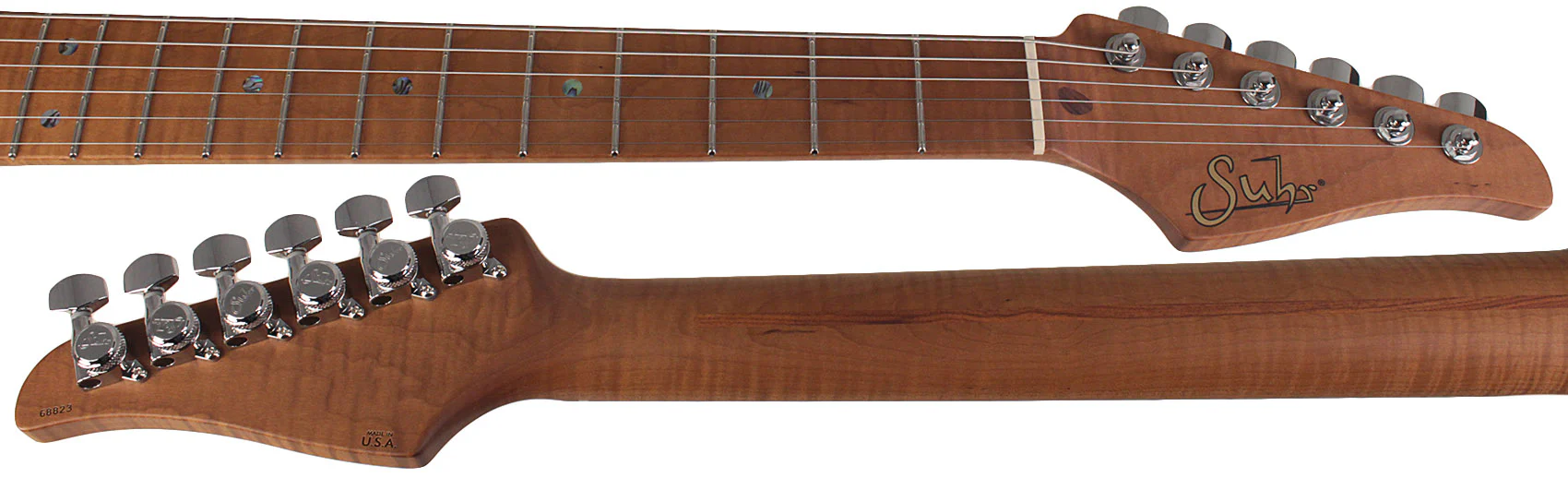 Suhr Select Classic S HSS Guitar, Roasted Flamed Neck, Ocean Turquoise, Maple - Image 8