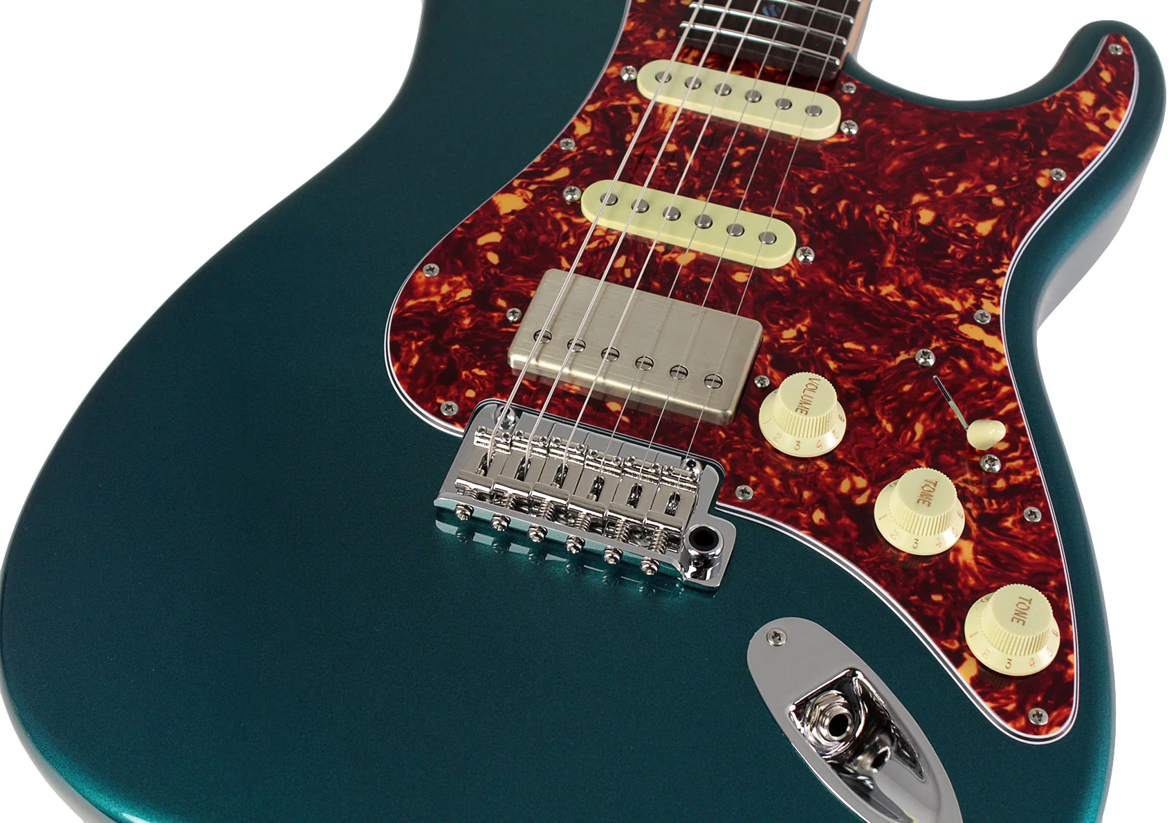 Suhr Select Classic S HSS Guitar, Roasted Flamed Neck, Ocean Turquoise, Rosewood - Image 3