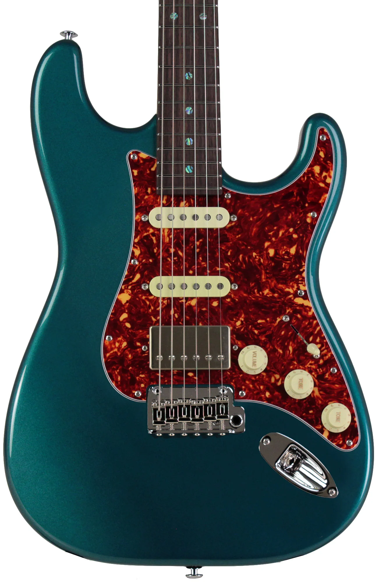 Suhr Select Classic S HSS Guitar, Roasted Flamed Neck, Ocean Turquoise, Rosewood - Image 6