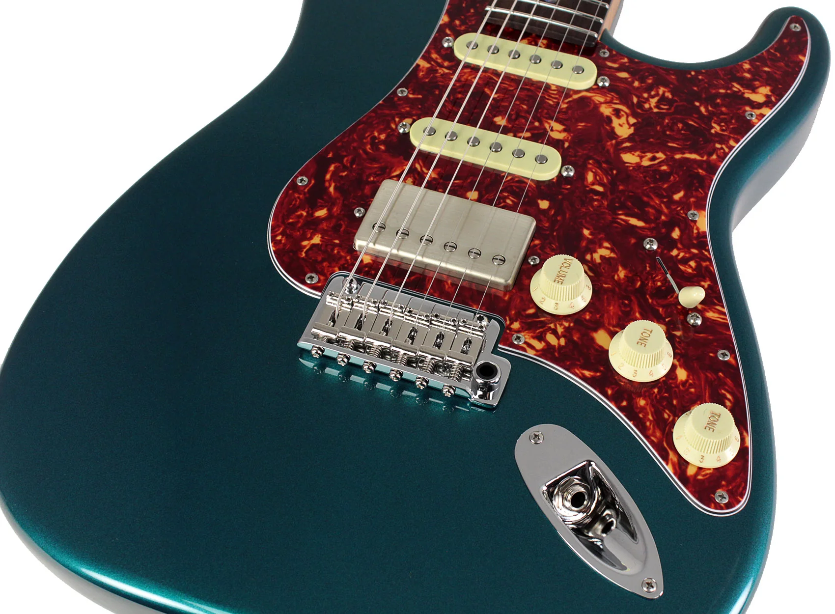 Suhr Select Classic S HSS Guitar, Roasted Flamed Neck, Ocean Turquoise, Rosewood - Image 3
