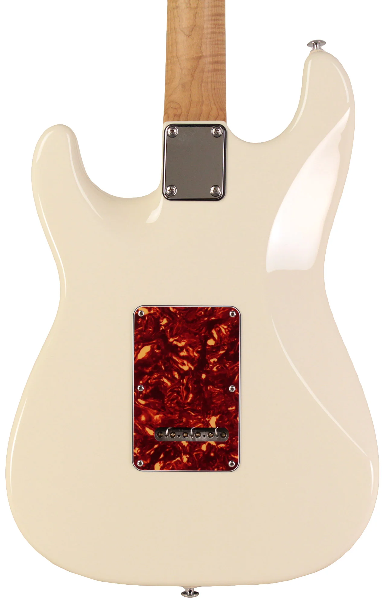 Suhr Select Classic S HSS Guitar, Roasted Flamed Neck, Olympic White, Rosewood - Image 6