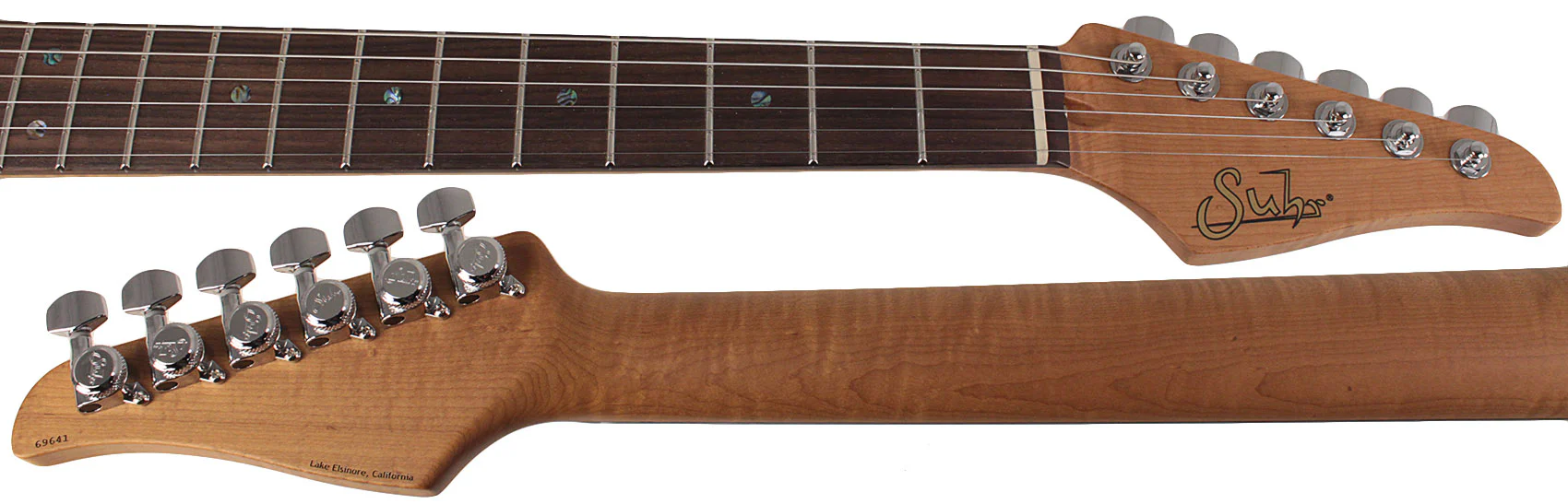Suhr Select Classic S HSS Guitar, Roasted Flamed Neck, Olympic White, Rosewood - Image 8