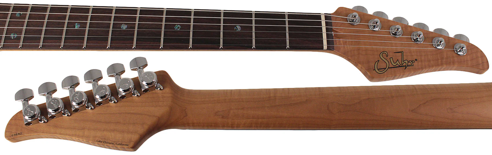 Suhr Select Classic S HSS Guitar, Roasted Flamed Neck, Olympic White, Rosewood - Image 8