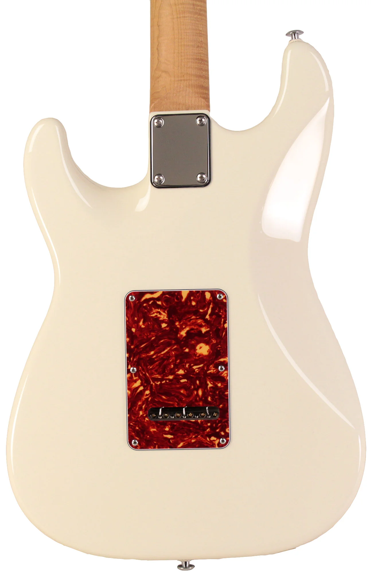 Suhr Select Classic S HSS Guitar, Roasted Flamed Neck, Olympic White, Rosewood - Image 7