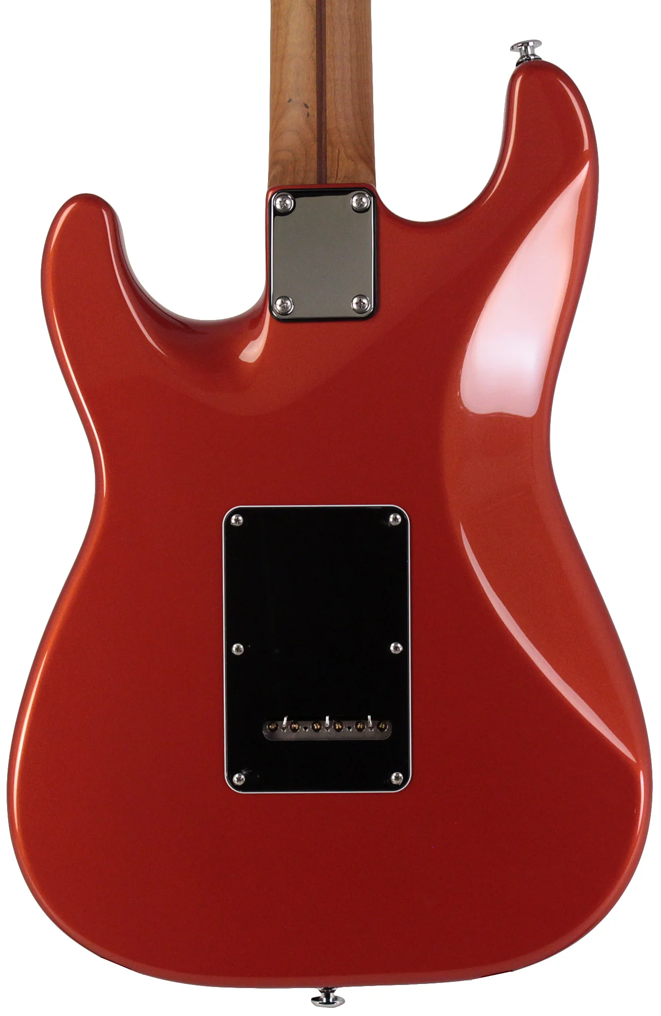 Suhr Select Classic S HSS Guitar, Roasted Flamed Neck, Orange Crush Metallic, Black PG, Maple - Image 6