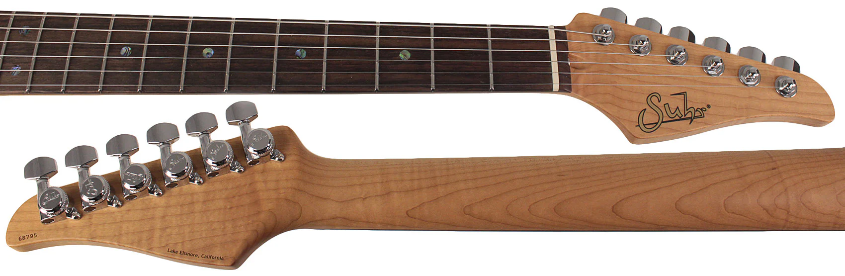 Suhr Select Classic S HSS Guitar, Roasted Flamed Neck, Orange Crush Metallic, Rosewood - Image 7
