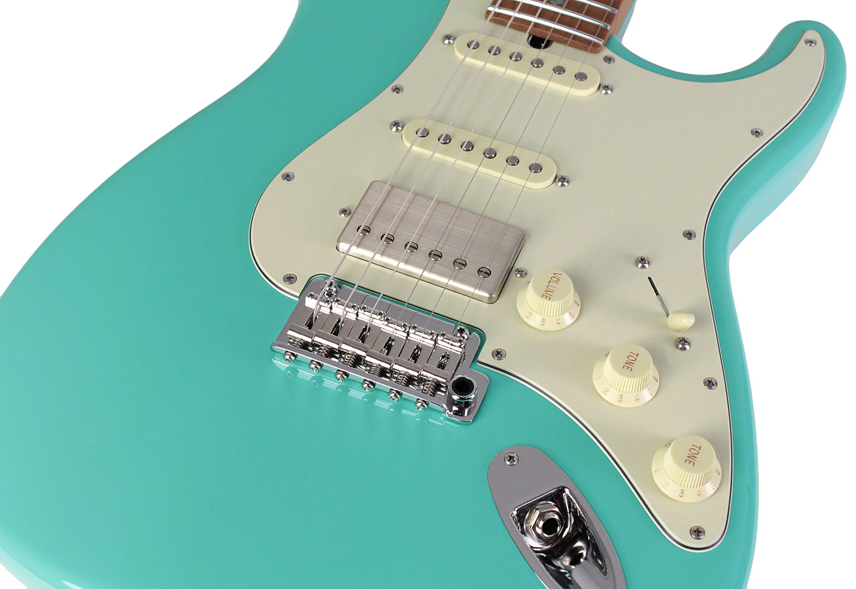 Suhr Select Classic S HSS Guitar, Roasted Flamed Neck, Seafoam Green, Maple - Image 3