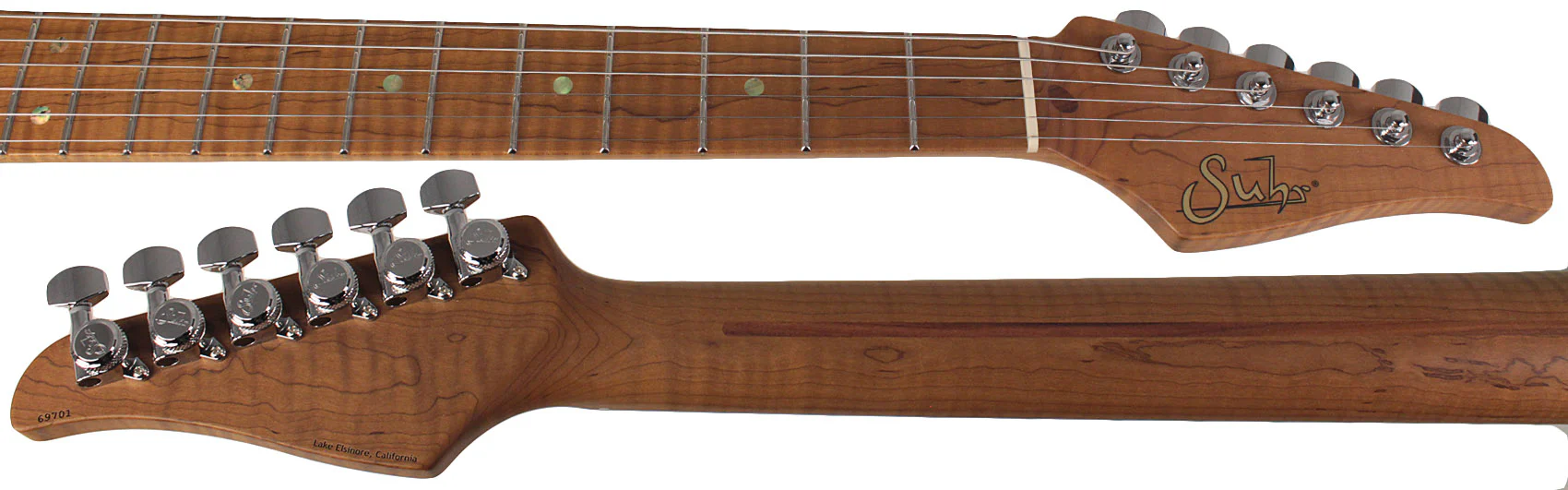 Suhr Select Classic S HSS Guitar, Roasted Flamed Neck, Seafoam Green, Maple - Image 8