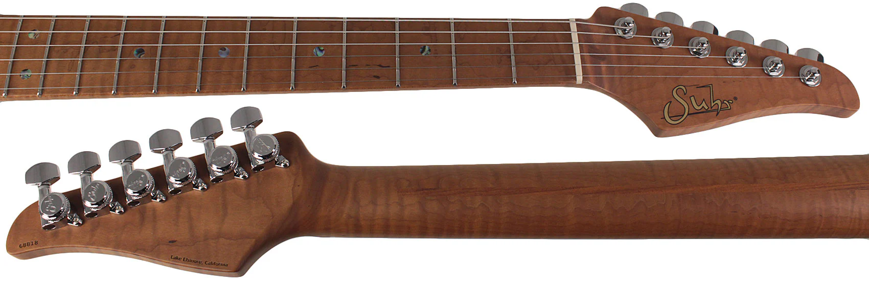 Suhr Select Classic S HSS Guitar, Roasted Flamed Neck, Sonic Blue, Maple - Image 8
