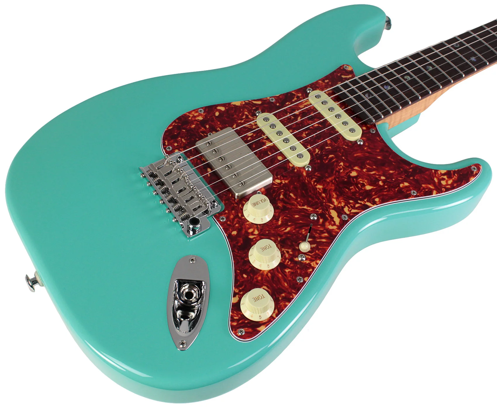Suhr Select Classic S HSS Guitar, Roasted Flamed Neck, Seafoam Green, Rosewood - Image 2