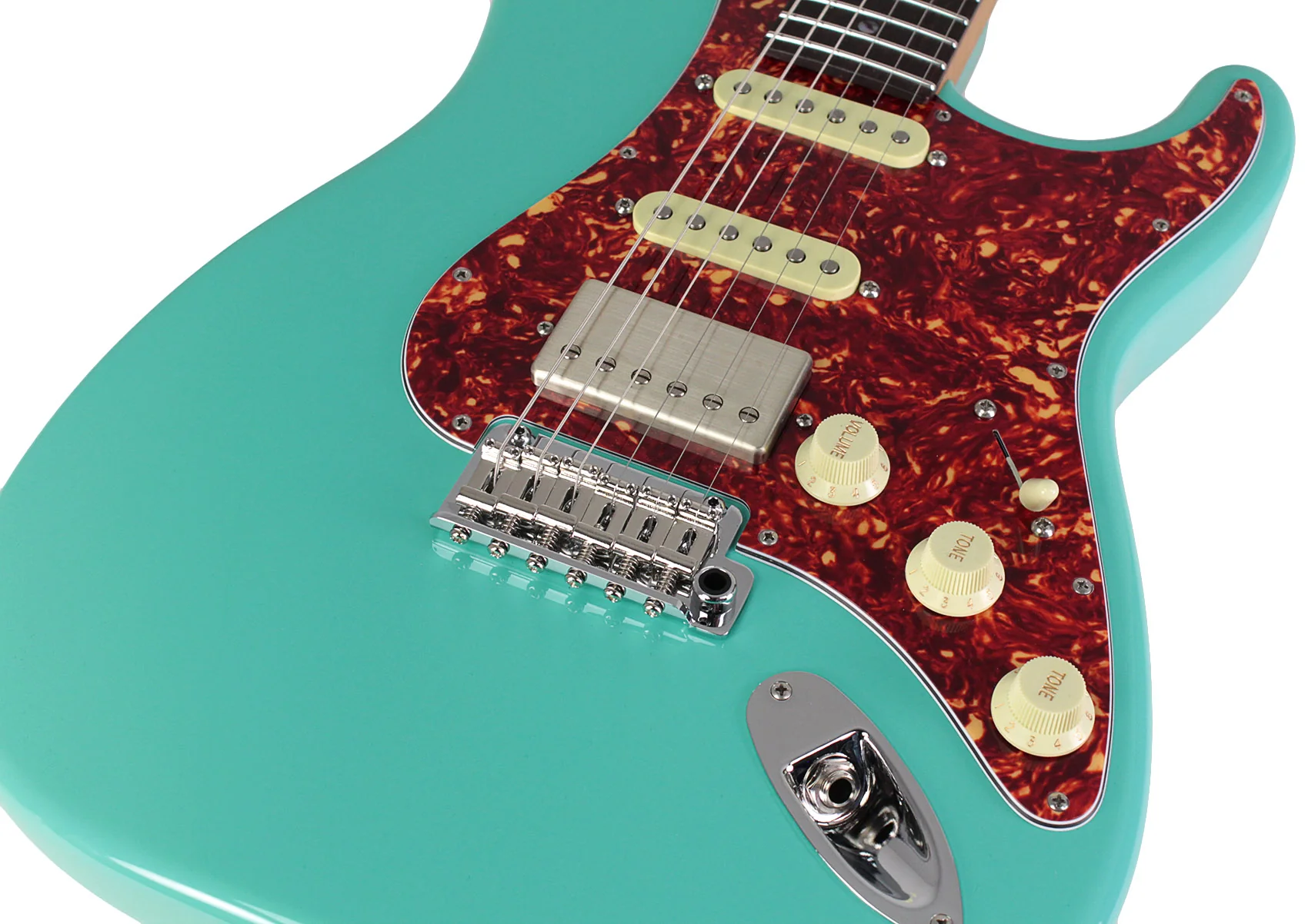 Suhr Select Classic S HSS Guitar, Roasted Flamed Neck, Seafoam Green, Rosewood - Image 3