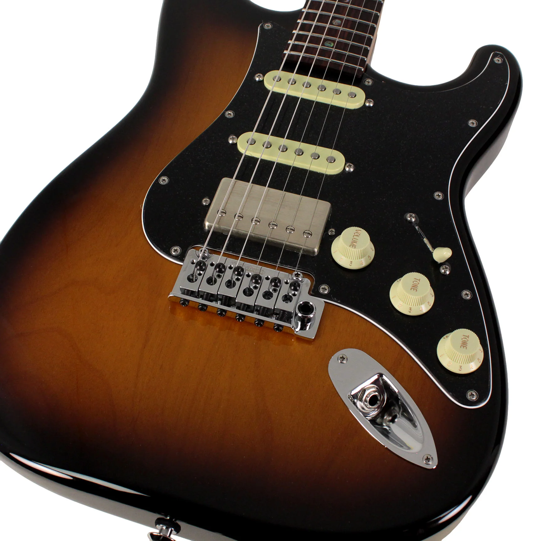Suhr Select Classic S HSS Guitar, Roasted Neck, 2-Tone Tobacco Burst, Black PG - Image 3
