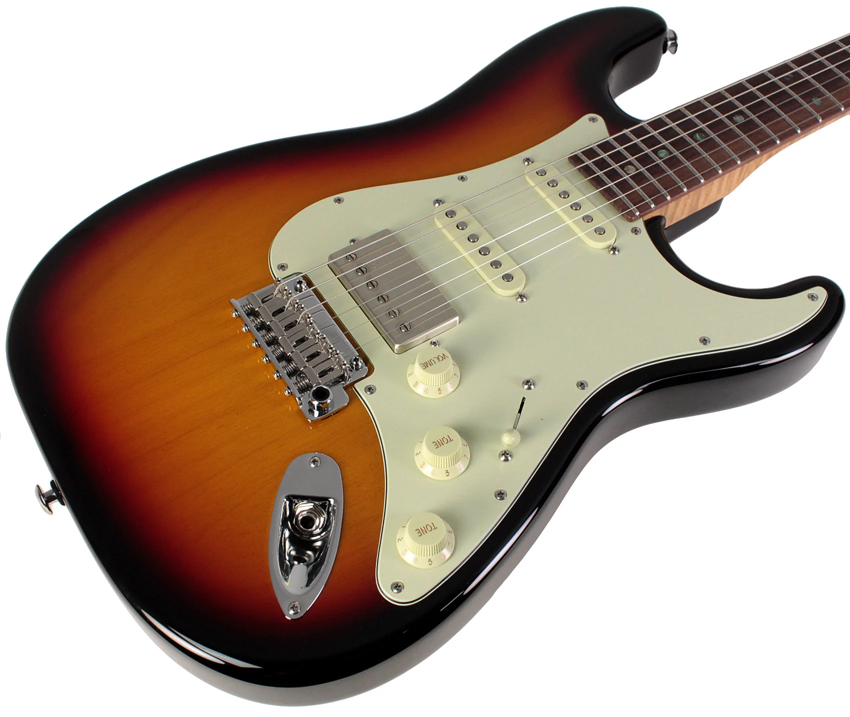 Suhr Select Classic S HSS Guitar, Roasted Neck, 3-Tone Burst - Image 2