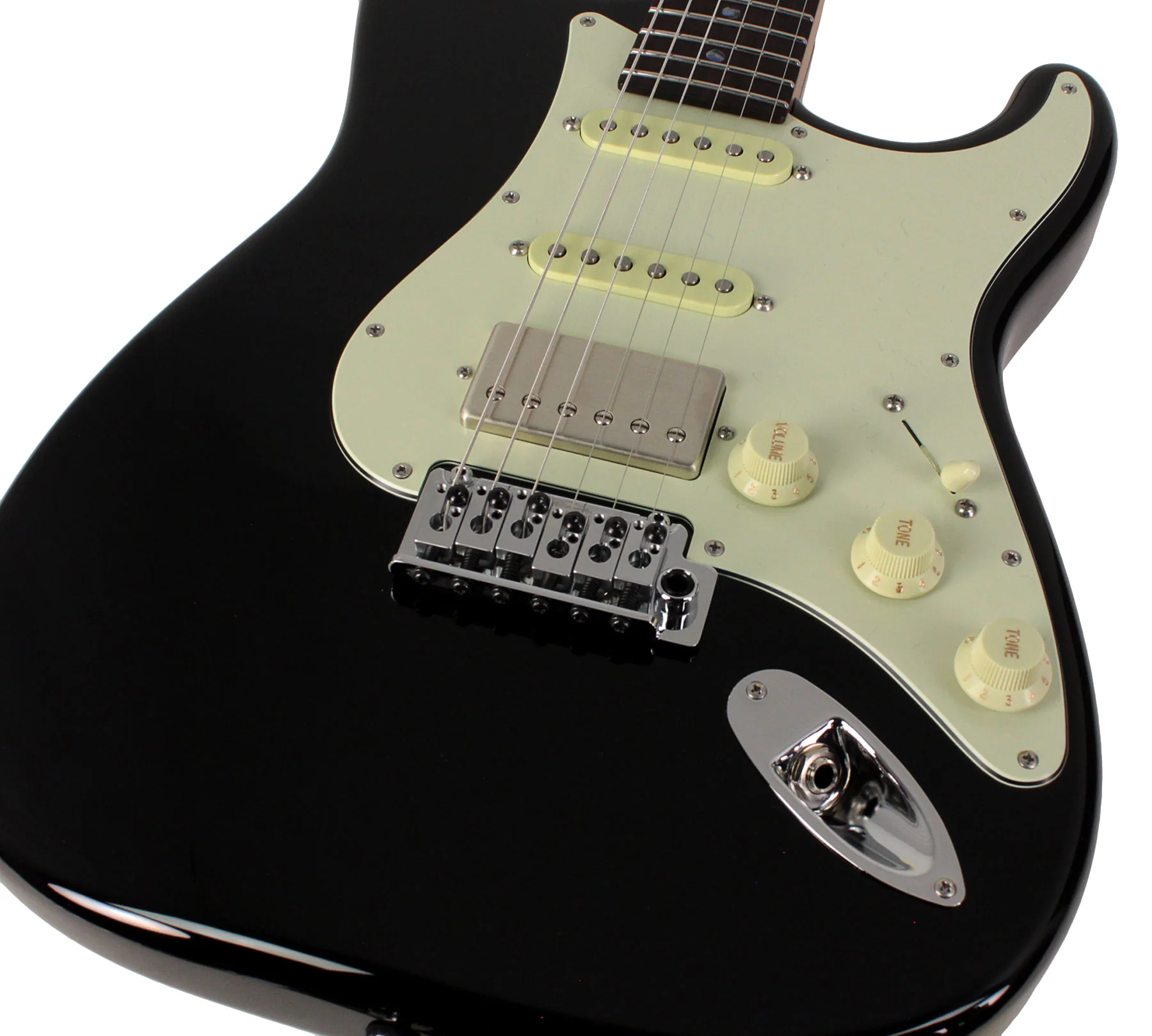 Suhr Select Classic S HSS Guitar, Roasted Neck, Black, Mint PG - Image 3