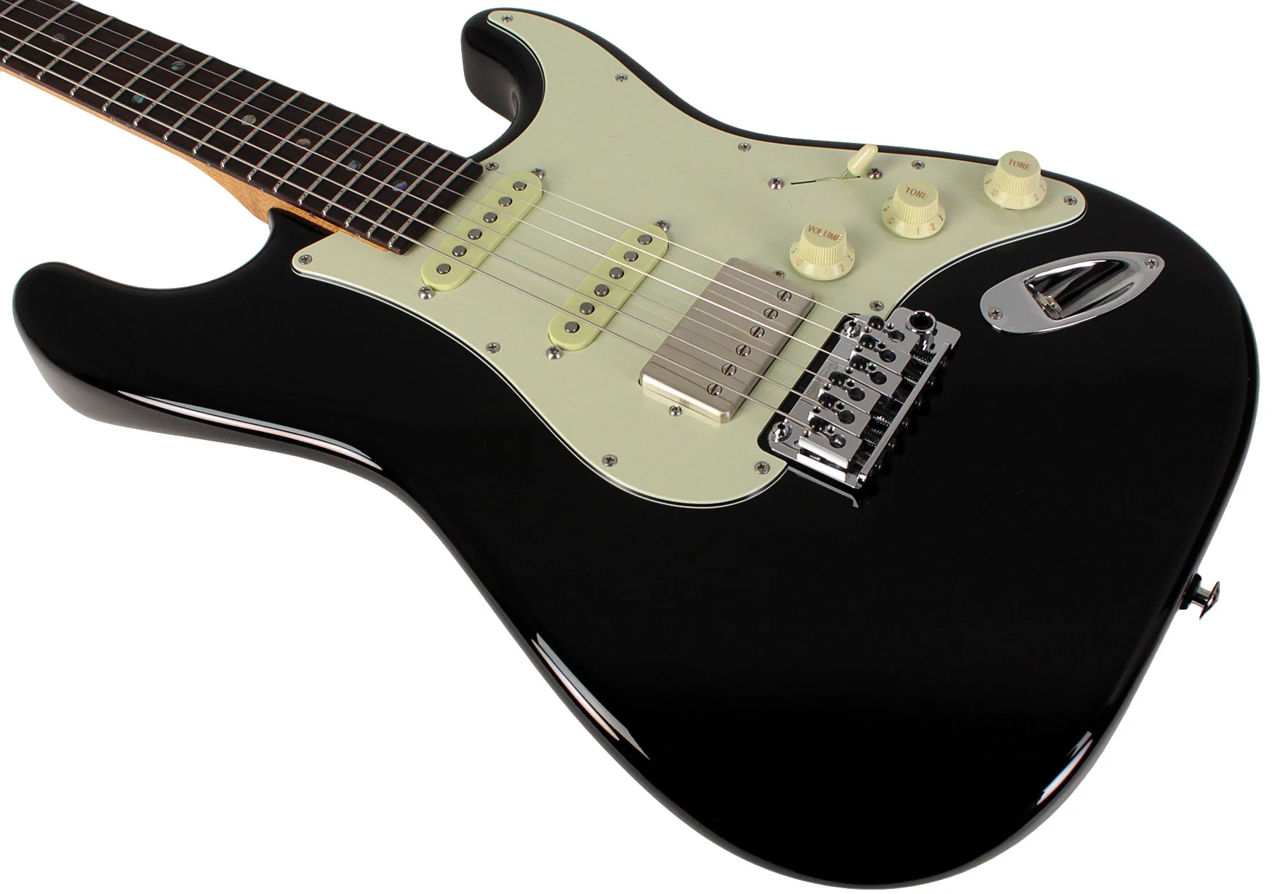 Suhr Select Classic S HSS Guitar, Roasted Neck, Black, Mint PG - Image 4