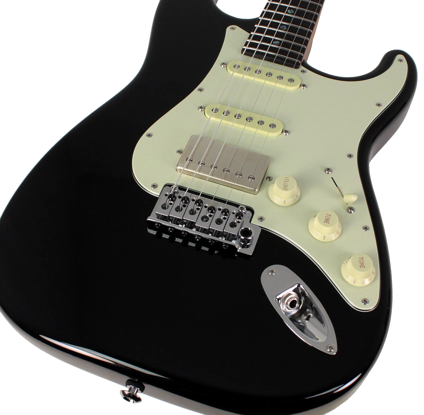 Suhr Select Classic S HSS Guitar, Roasted Neck, Black, Mint PG - Image 3